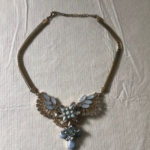 Blue and Gold Statement Necklace